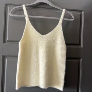 Cream sweater tank top size small